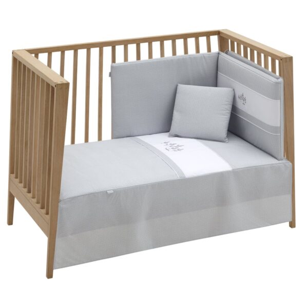 Jgo 2 Pcs.Colcha I-V. Cuna 70 Mini Windsord Gris 70X140X3 Cm Cambrass