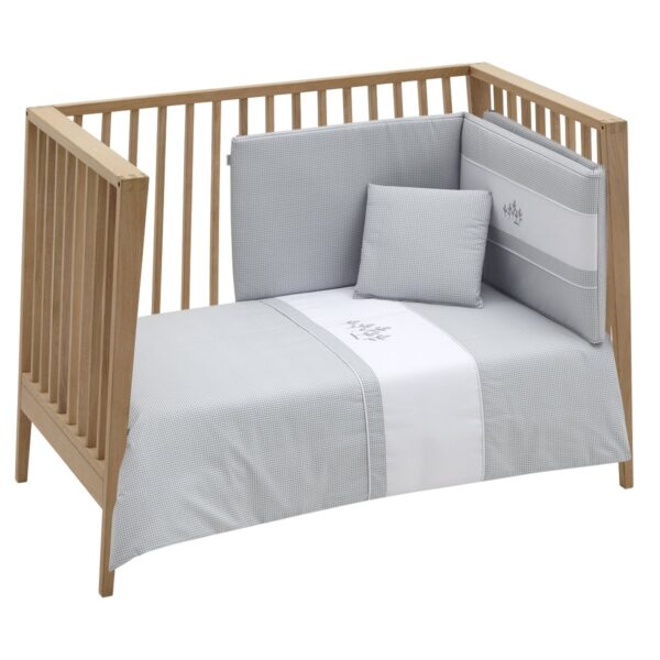 Jgo 2 Pcs.F.Nordica Cuna 70 Mini Windsord Gris 110X170X3 Cm Cambrass
