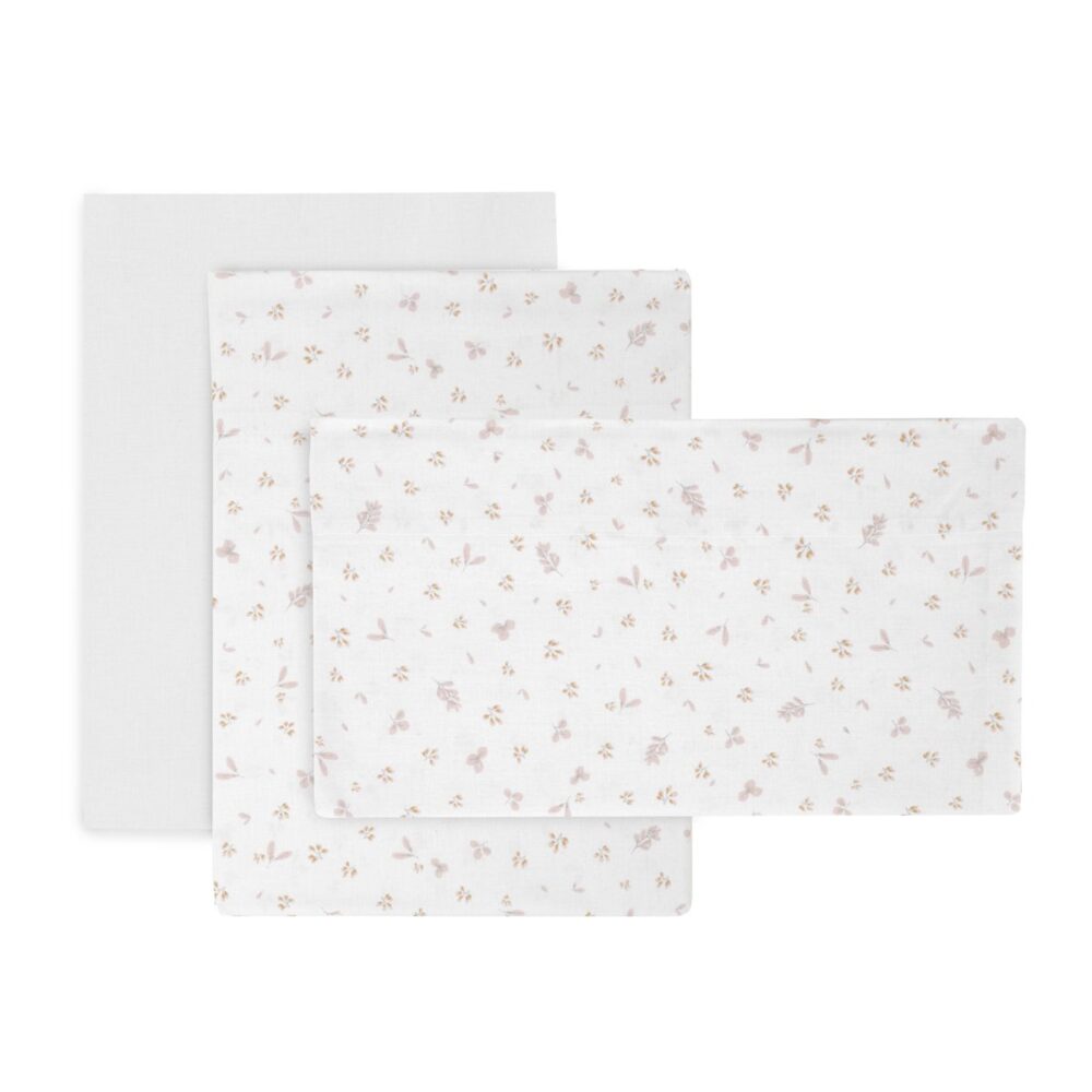Sabana Cuna 3 Pcs (Cuna 60) 100X165X1 Cm Plumeti Rosa Cambrass