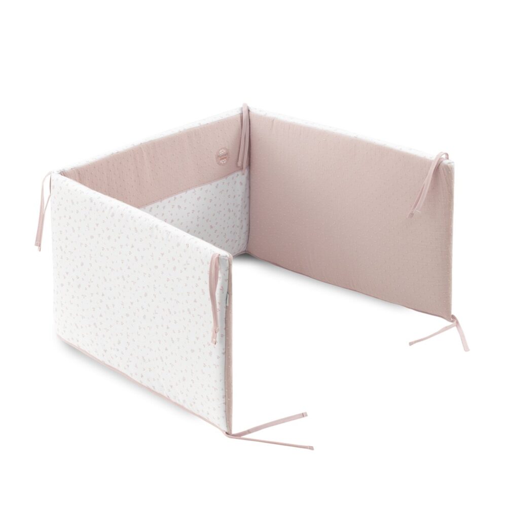 Jgo 2 Pcs.Colcha I-V. Cuna 60 Plumeti Rosa 60X120X3 Cm Cambrass - Imagen 5