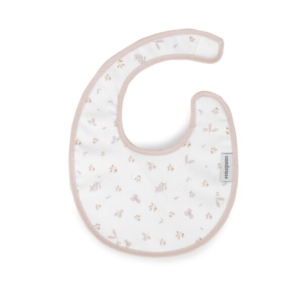 Babero Redondo Con Velcro Plumeti Rosa 16X19X1 Cm Cambrass