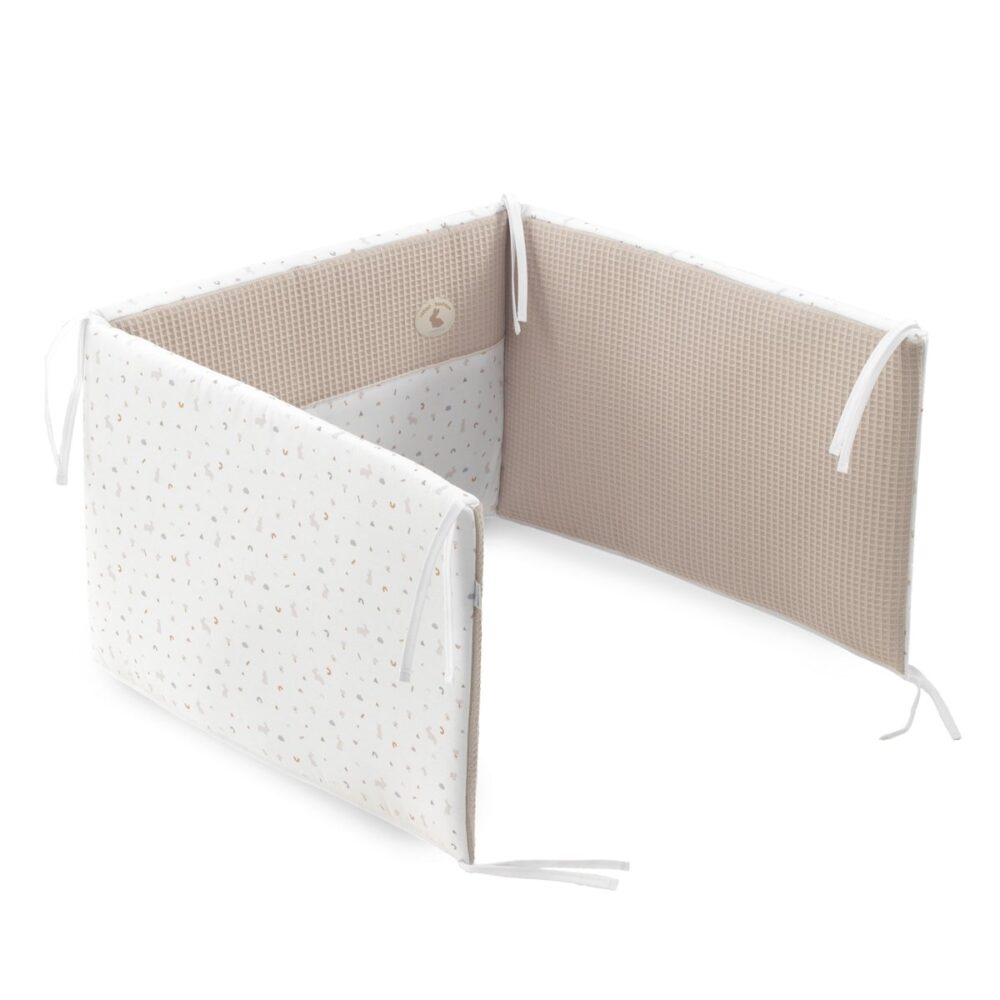 Jgo 2 Pcs.Colcha I-V. Cuna 60 Rabbit Beige 60X120X3 Cm Cambrass - Imagen 5