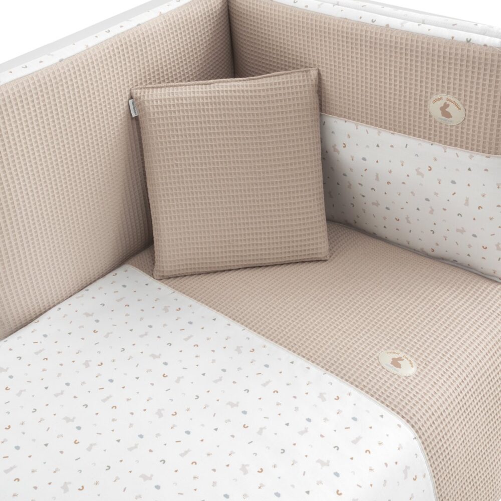 Jgo 2 Pcs.F.Nordica Cuna 70 Rabbit Beige 110X170X3 Cm Cambrass - Imagen 2