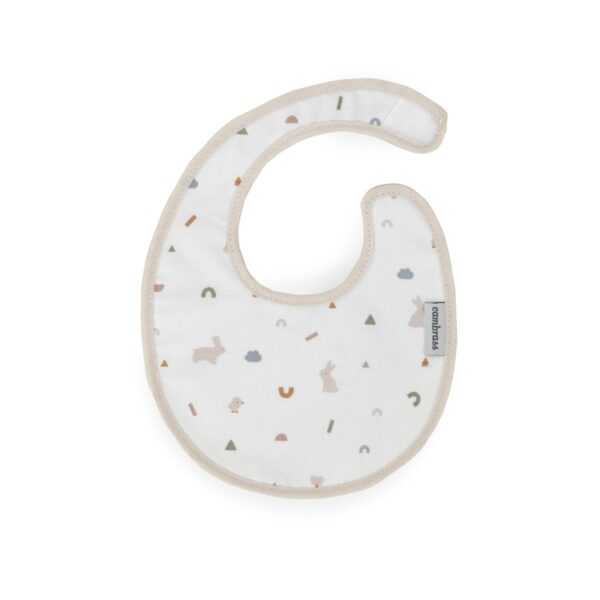 Babero Redondo Con Velcro Rabbit Beige 16X19X1 Cm Cambrass