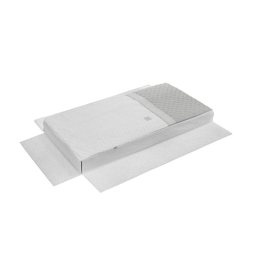 Jgo 2 Pcs.Colcha I-V. Cuna 60 Fresco Gris 60X120X3 Cm Cambrass - Imagen 4