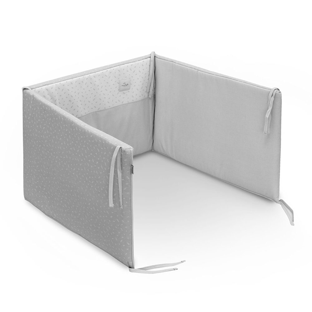 Jgo 2 Pcs.Colcha I-V. Cuna 60 Fresco Gris 60X120X3 Cm Cambrass - Imagen 5