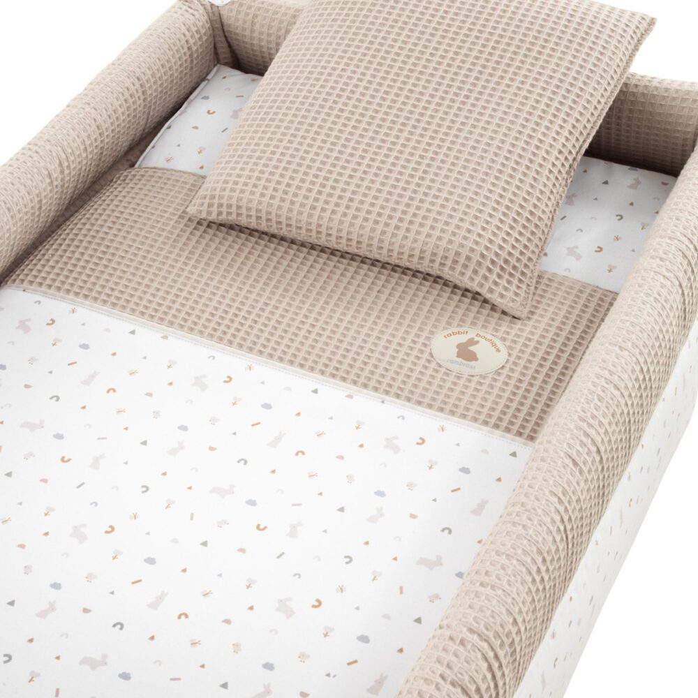 Minicuna Tijera Madera Rabbit Beige/Natural 55X87X74 Cm Cambrass - Imagen 2