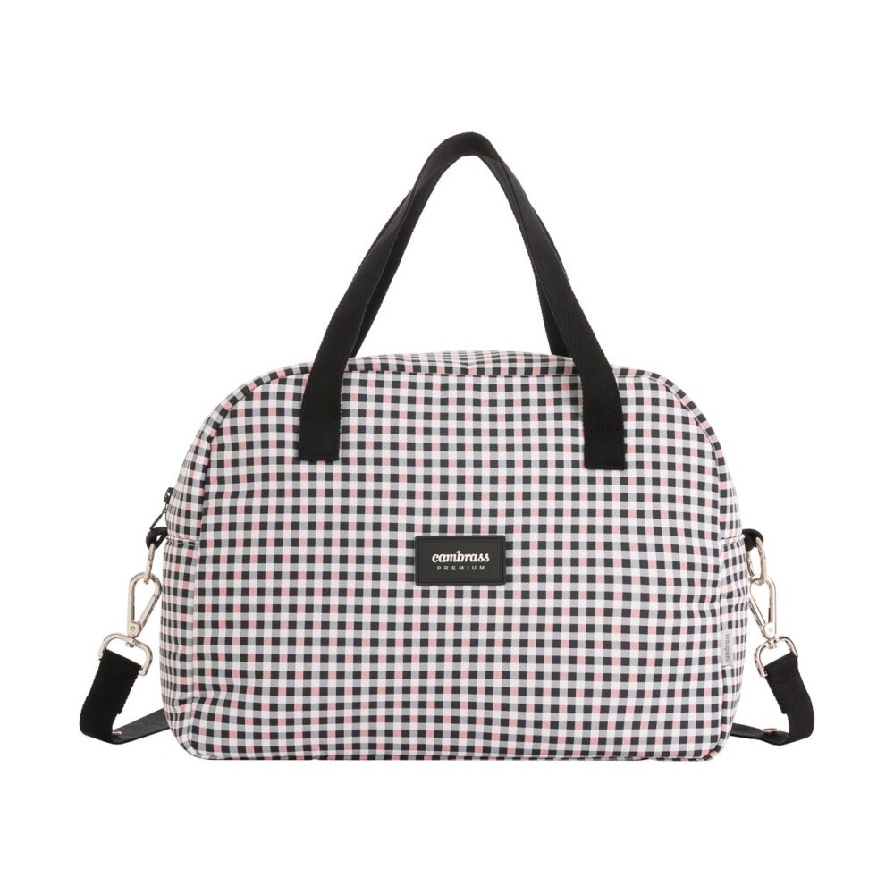 Bolso Maternal Prome New Vichy Rosa 18X41X31 Cm Cambrass