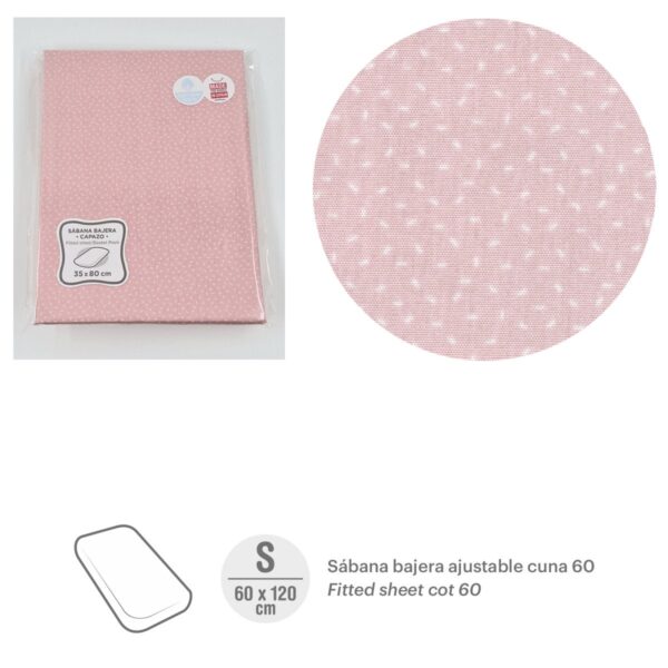 Sabana Bajera Ajust. (Cuna 60) 60X120X17 Cm Sky Rosa Cambrass
