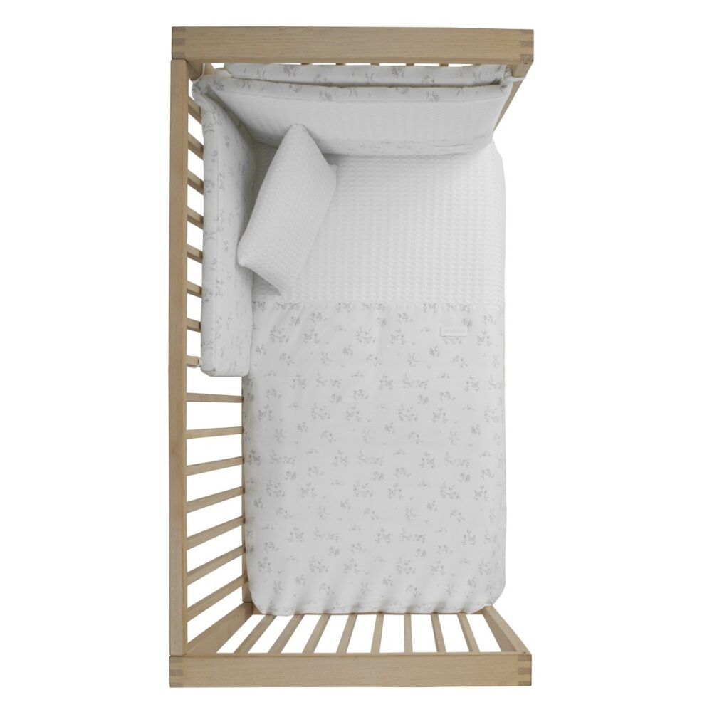 Jgo 2 Pcs.Colcha I-V. Cuna 60 Merlo Crudo 60X120X3 Cm Cambrass - Imagen 3