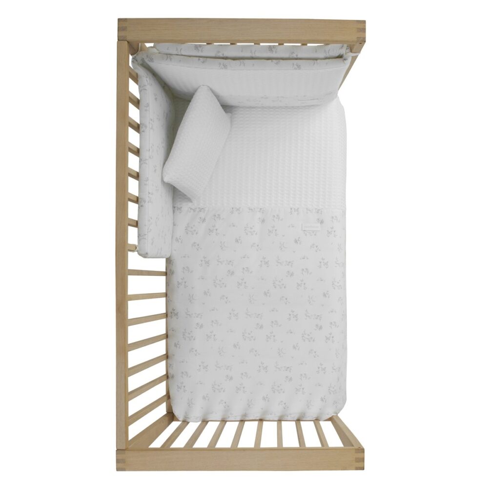 Jgo 2 Pcs.F.Nordica Cuna 60 Merlo Crudo 100X140X3 Cm Cambrass - Imagen 3