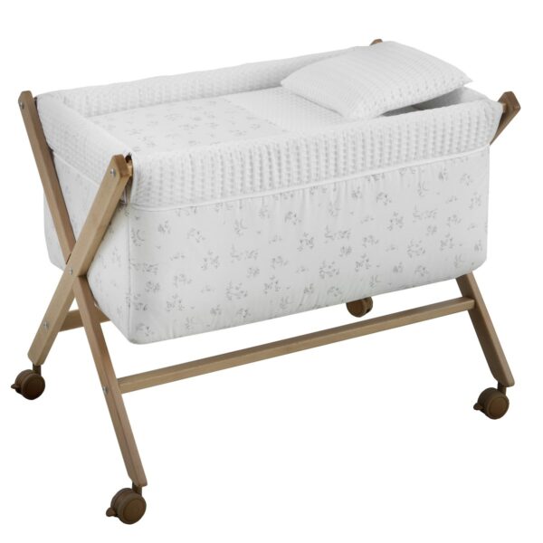 Minicuna Tijera Madera Merlo Crudo/Natural 55X87X74 Cm Cambrass