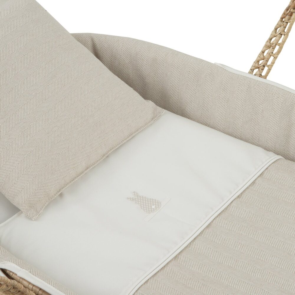 Moises Palma Acolch+Pata M.Bco Lino Beige/Bco 39X80X25 Cm Cambrass - Imagen 3