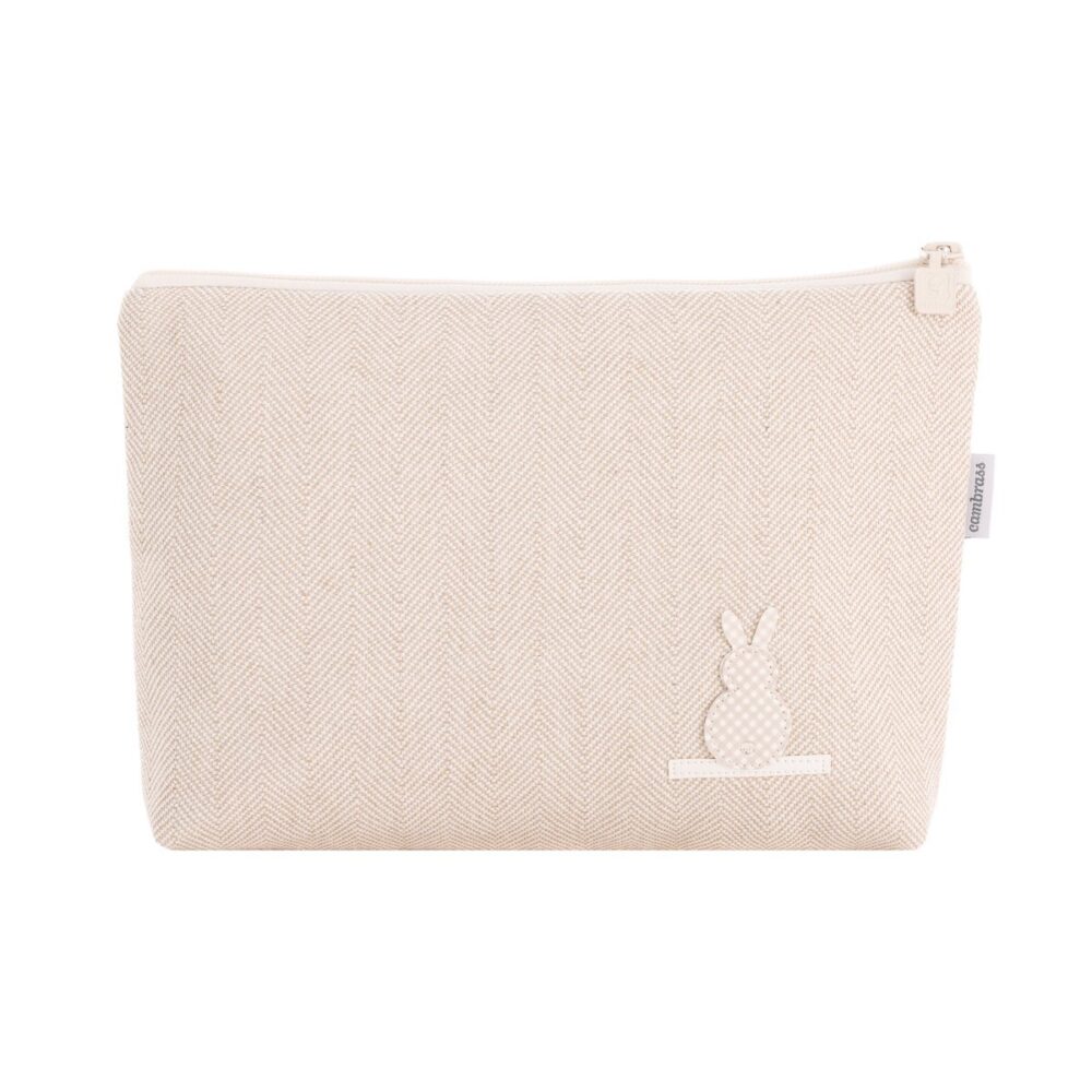 Bolsa Aseo Lino Beige 6X28X20 Cm Cambrass
