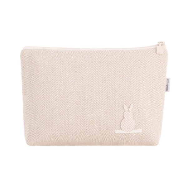 Bolsa Aseo Lino Beige 6X28X20 Cm Cambrass