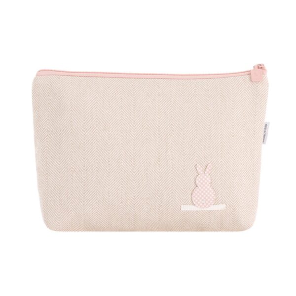 Bolsa Aseo Lino Rosa 6X28X20 Cm Cambrass