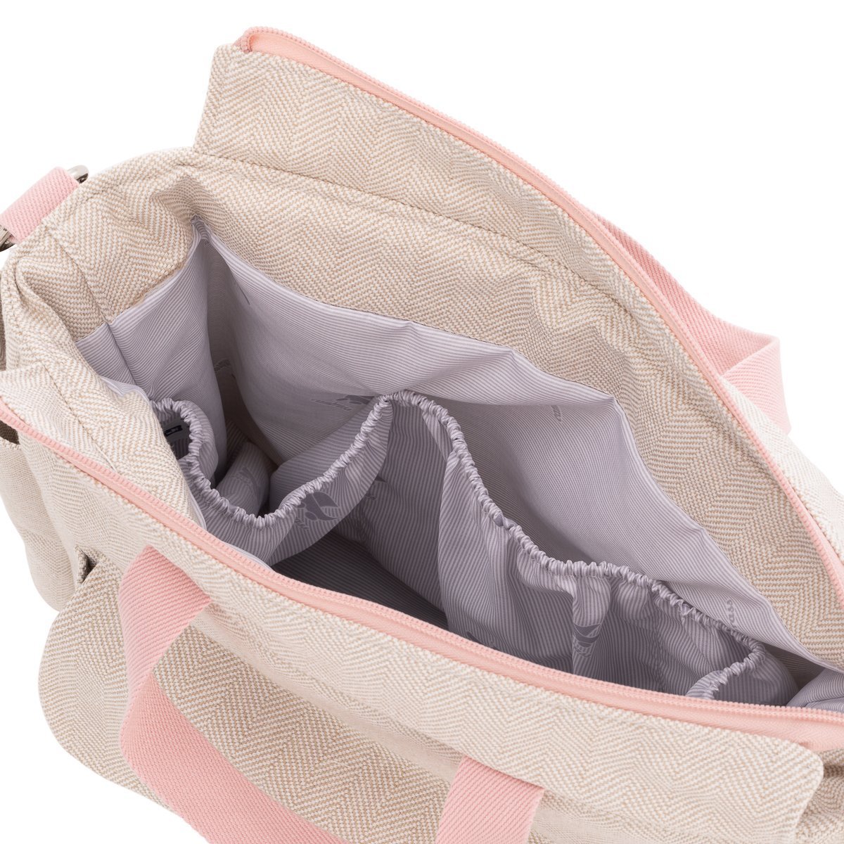 Bolso Maternal Pack Lino Rosa 16X43X37 Cm Cambrass - Imagen 4