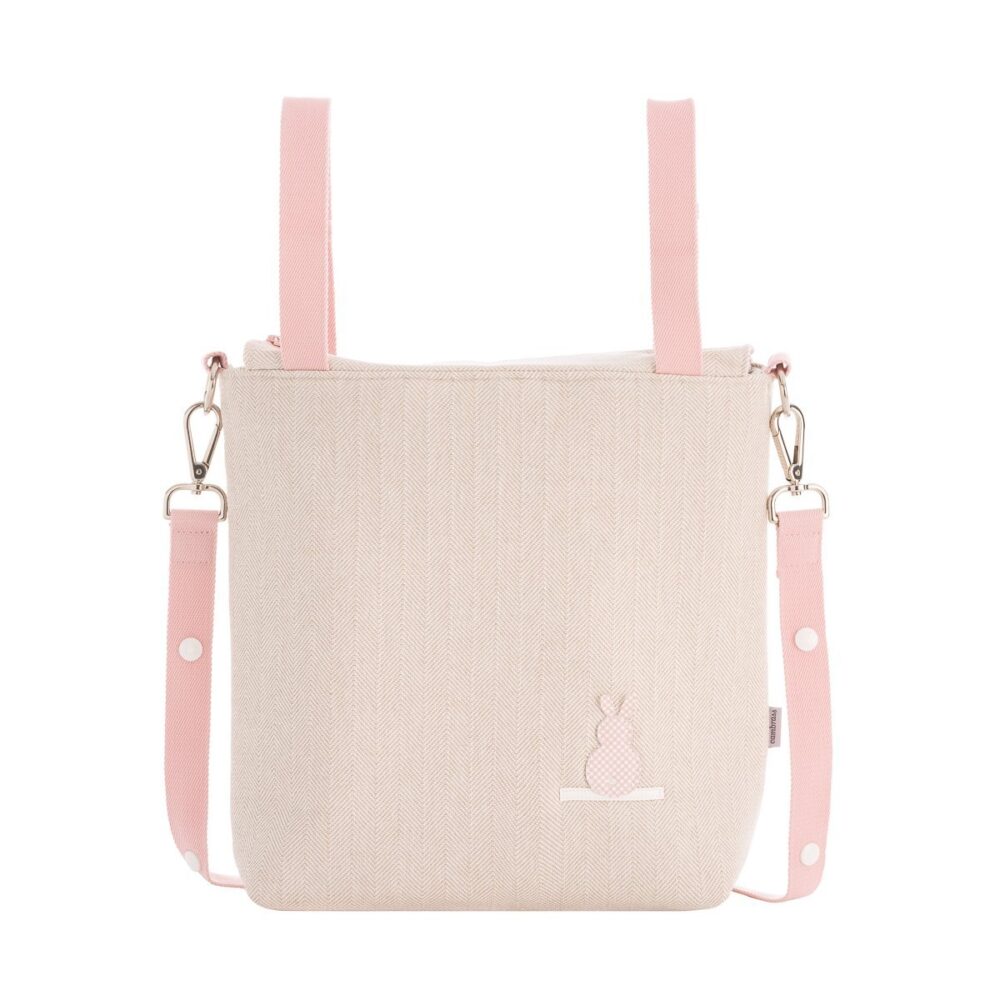 Bolso Talega Lino Rosa 12X40X35 Cm Cambrass