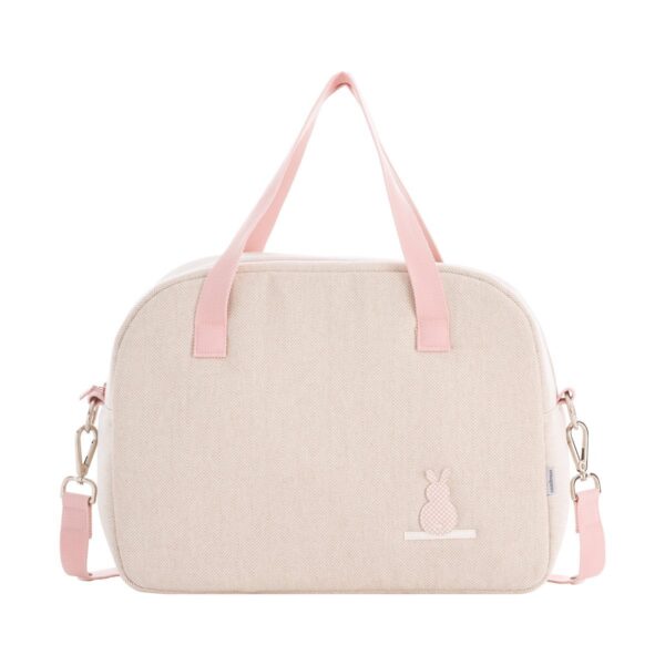 Bolso Maternal Prome Lino Rosa 18X41X31 Cm Cambrass