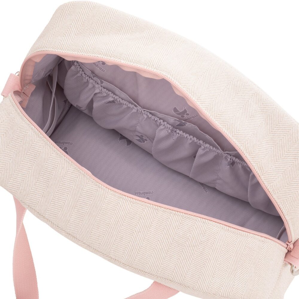 Bolso Maternal Prome Lino Rosa 18X41X31 Cm Cambrass - Imagen 4