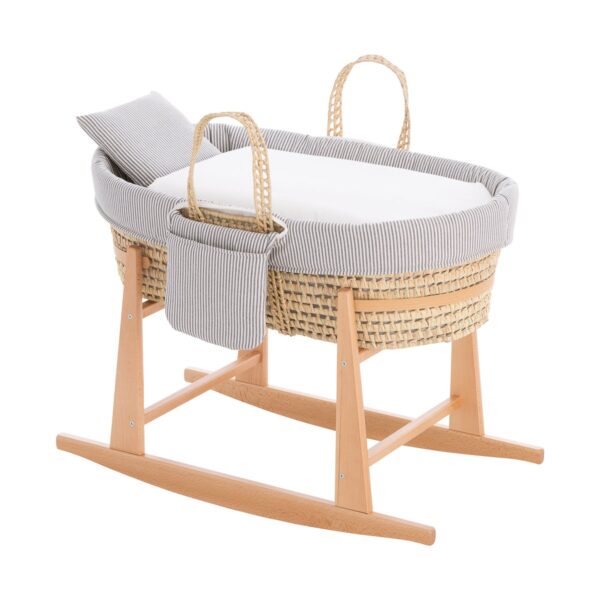 Moises Bebe Mio Cuco + Patas Portland Raya Gris/Pique 49X80X61 Cm Cambrass