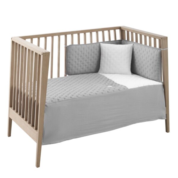 Jgo 2 Pcs.Colcha I-V. Cuna 60 Soft Gris 60X120X3 Cm Cambrass