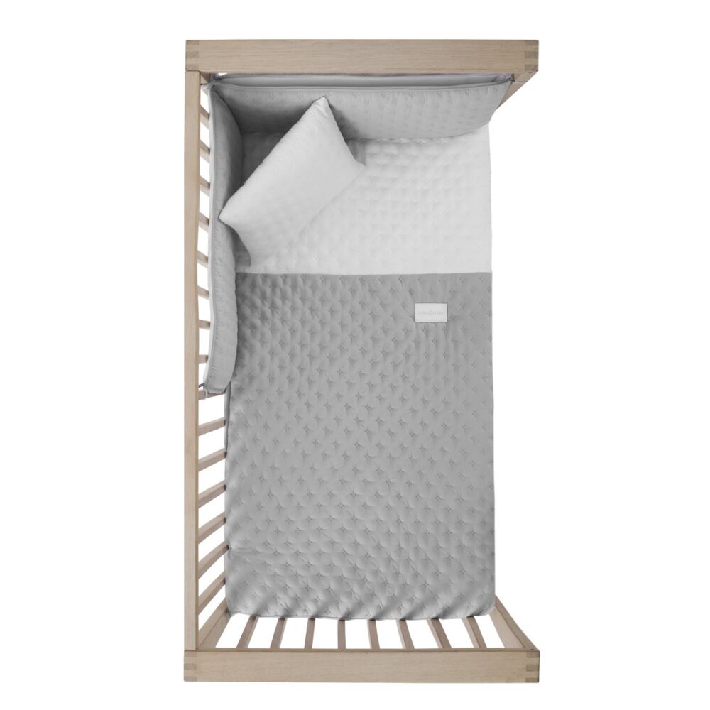 Jgo 2 Pcs.Colcha I-V. Cuna 60 Soft Gris 60X120X3 Cm Cambrass - Imagen 3