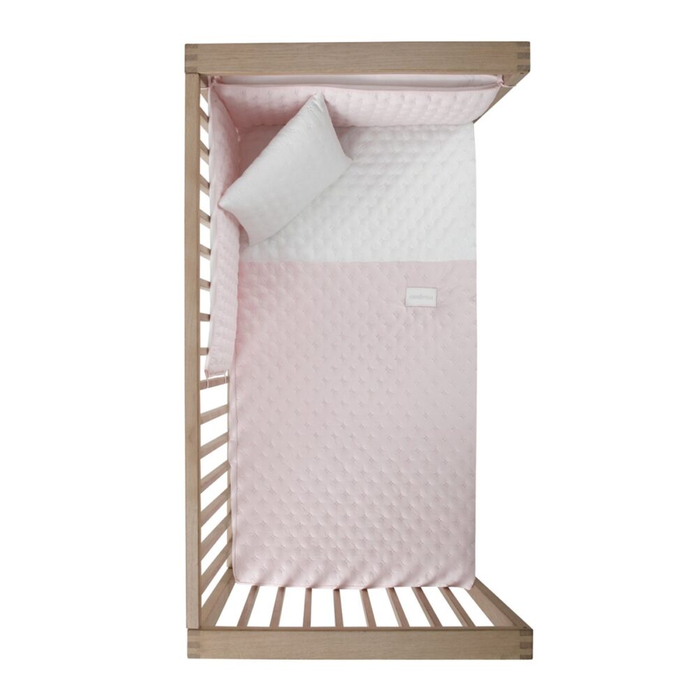 Jgo 2 Pcs.Colcha I-V. Cuna 60 Soft Rosa 60X120X3 Cm Cambrass - Imagen 3