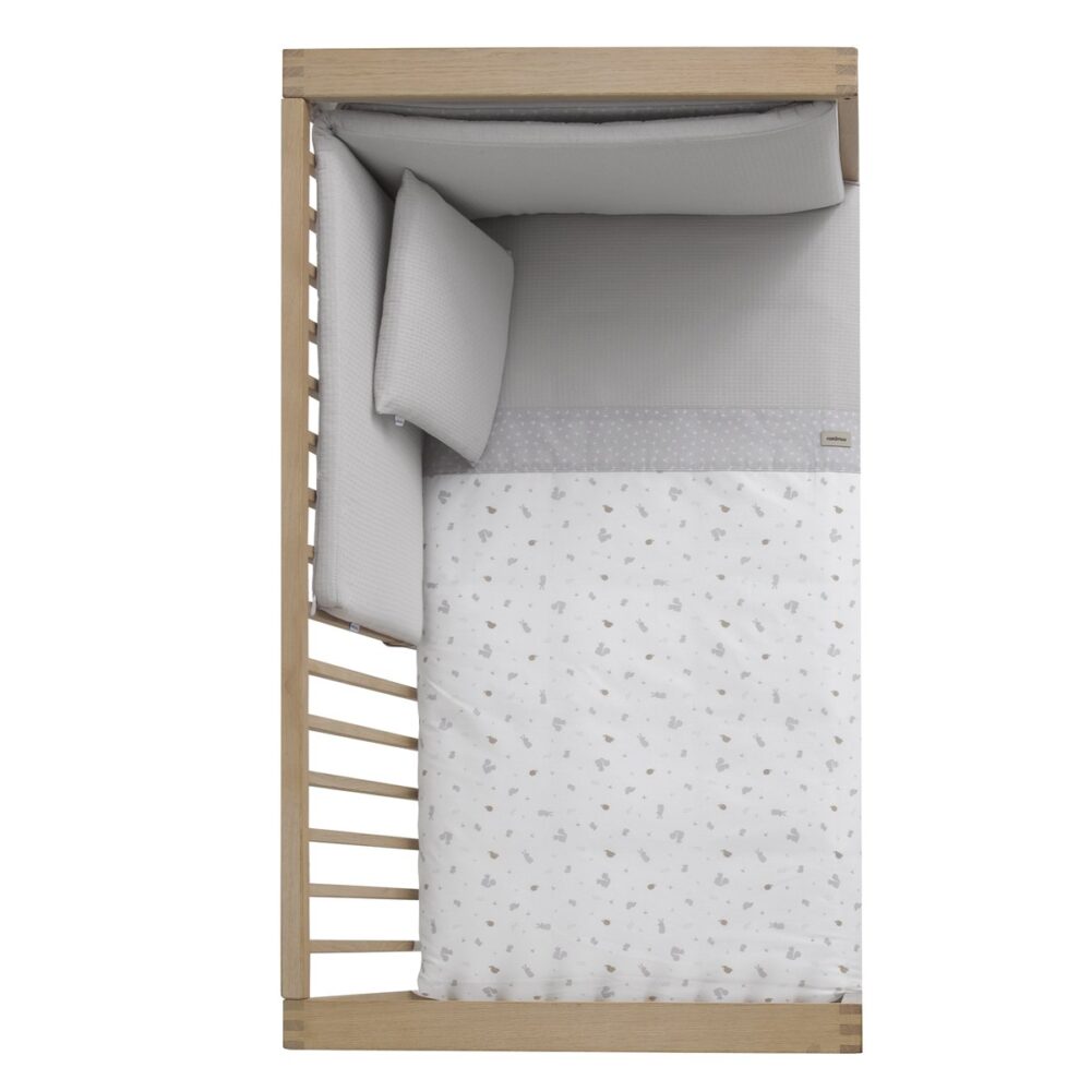 Jgo 2 Pcs.Colcha I-V. Cuna 60 Ardi Gris 60X120X3 Cm Cambrass - Imagen 3