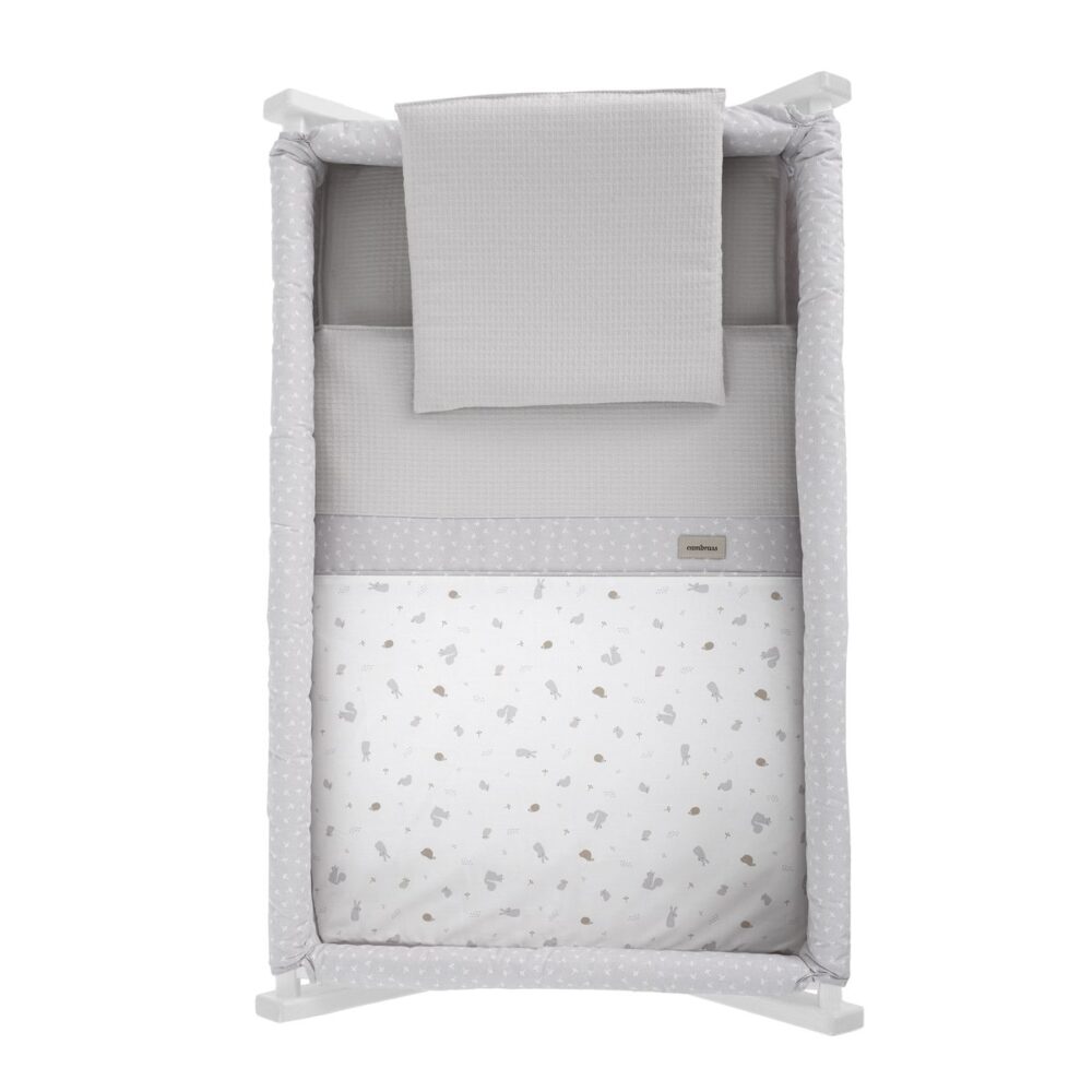 Minicuna Tijera Madera Ardi Gris/Bco 55X87X74 Cm Cambrass - Imagen 3