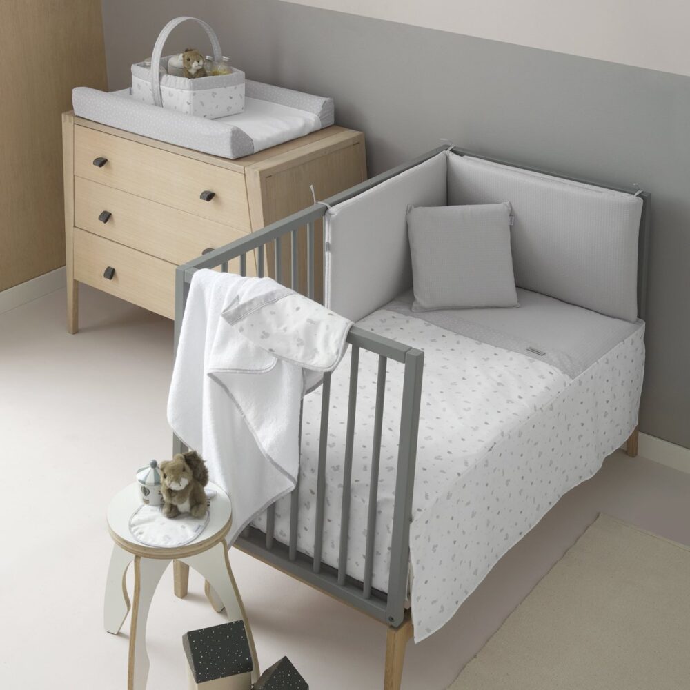 Minicuna Tijera Madera Ardi Gris/Bco 55X87X74 Cm Cambrass - Imagen 4