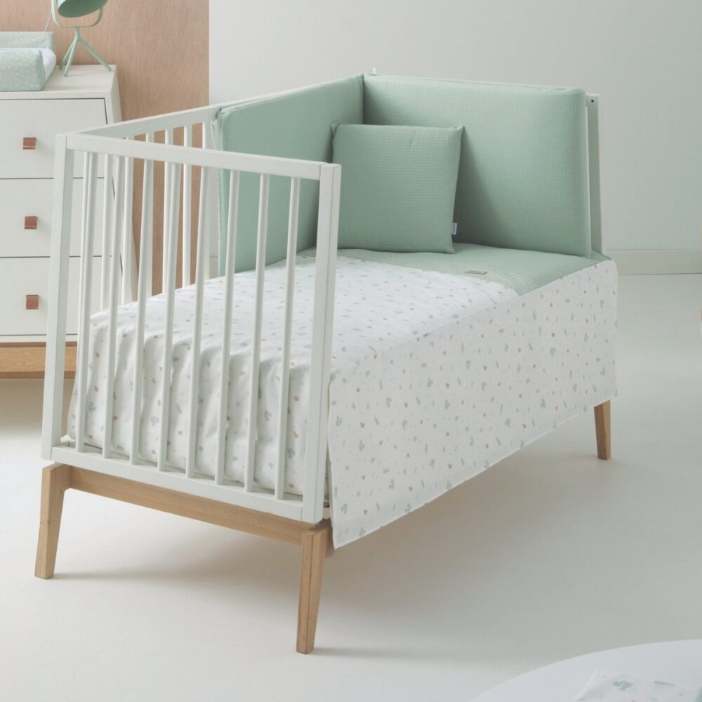 Jgo 2 Pcs.Colcha I-V. Cuna 60 Ardi Verde 60X120X3 Cm Cambrass - Imagen 4