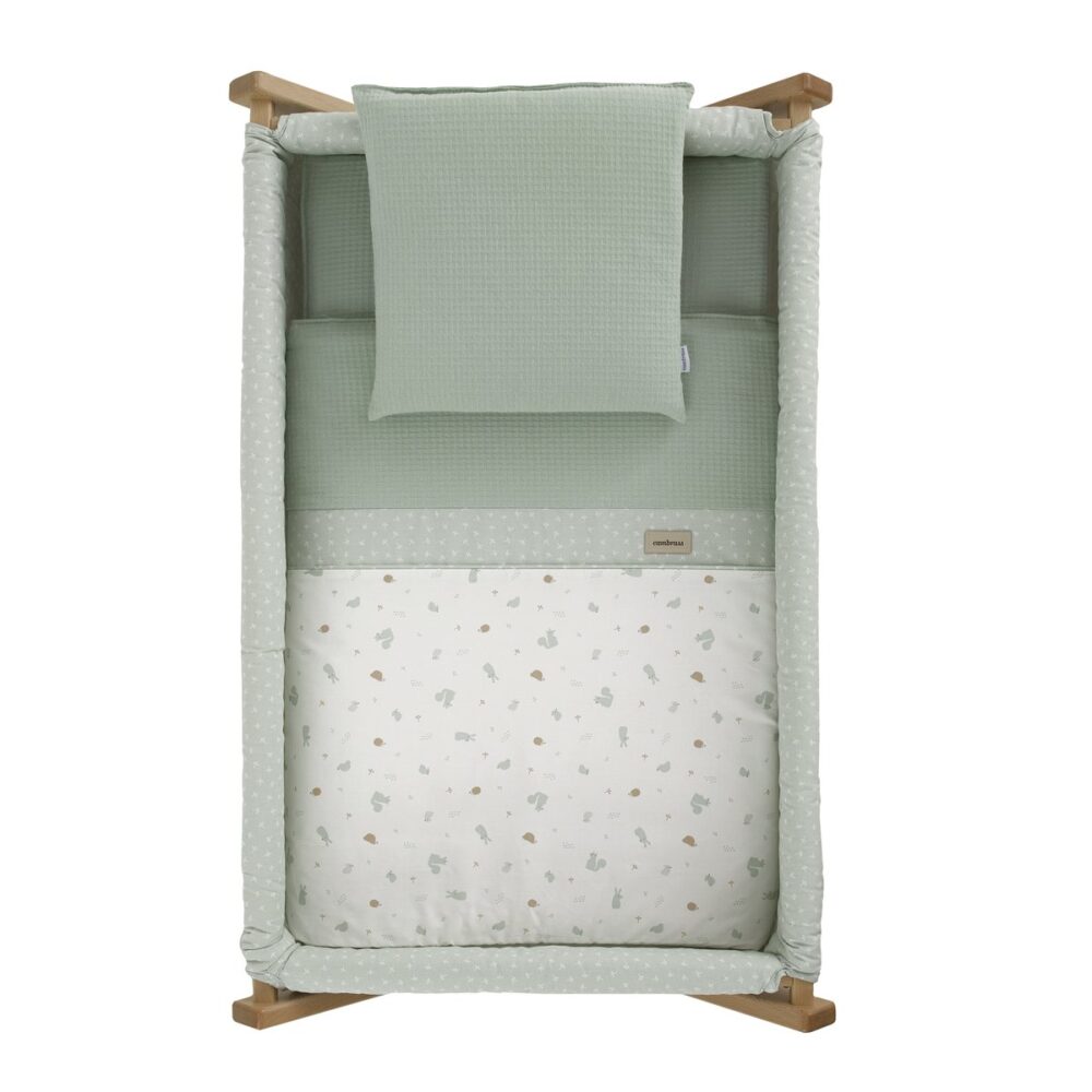Minicuna Tijera Madera Ardi Verde/Natural 55X87X74 Cm Cambrass - Imagen 3