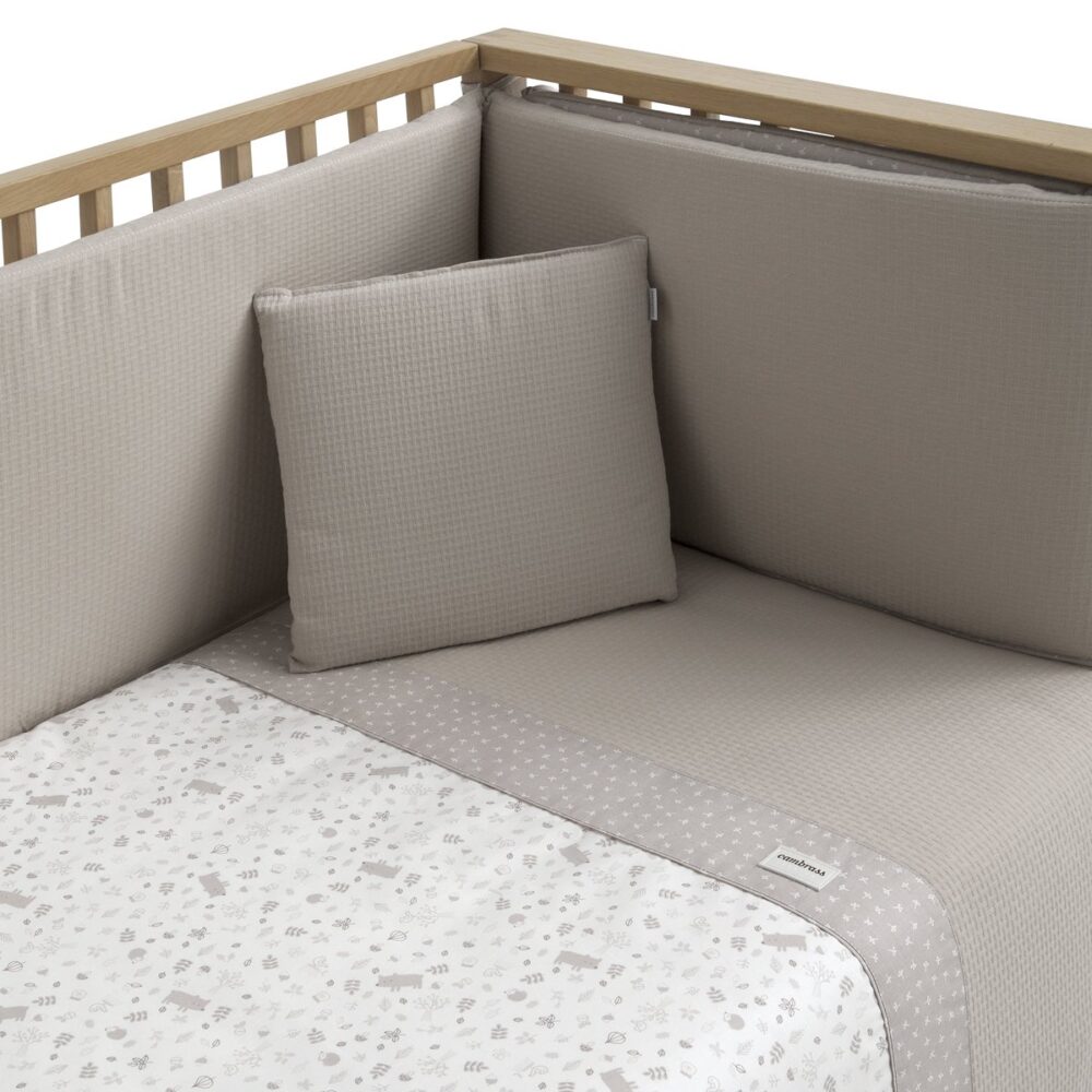 Jgo 2 Pcs.F.Nordica Cuna 70 Abete Beige 110X170X3 Cm Cambrass - Imagen 2