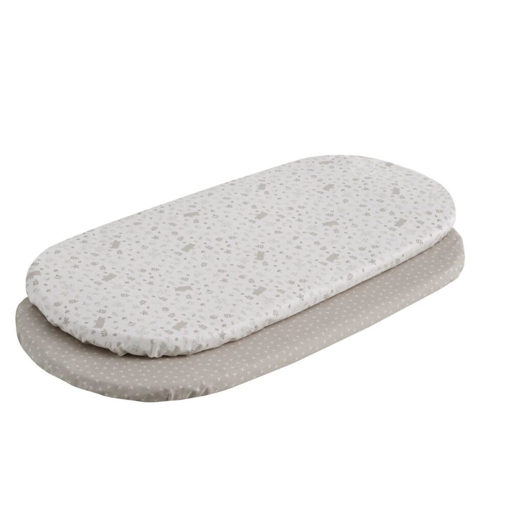 Bajera Moises/Carro Pack 2 Ud. 35X80X7 Cm Abete Beige Cambrass