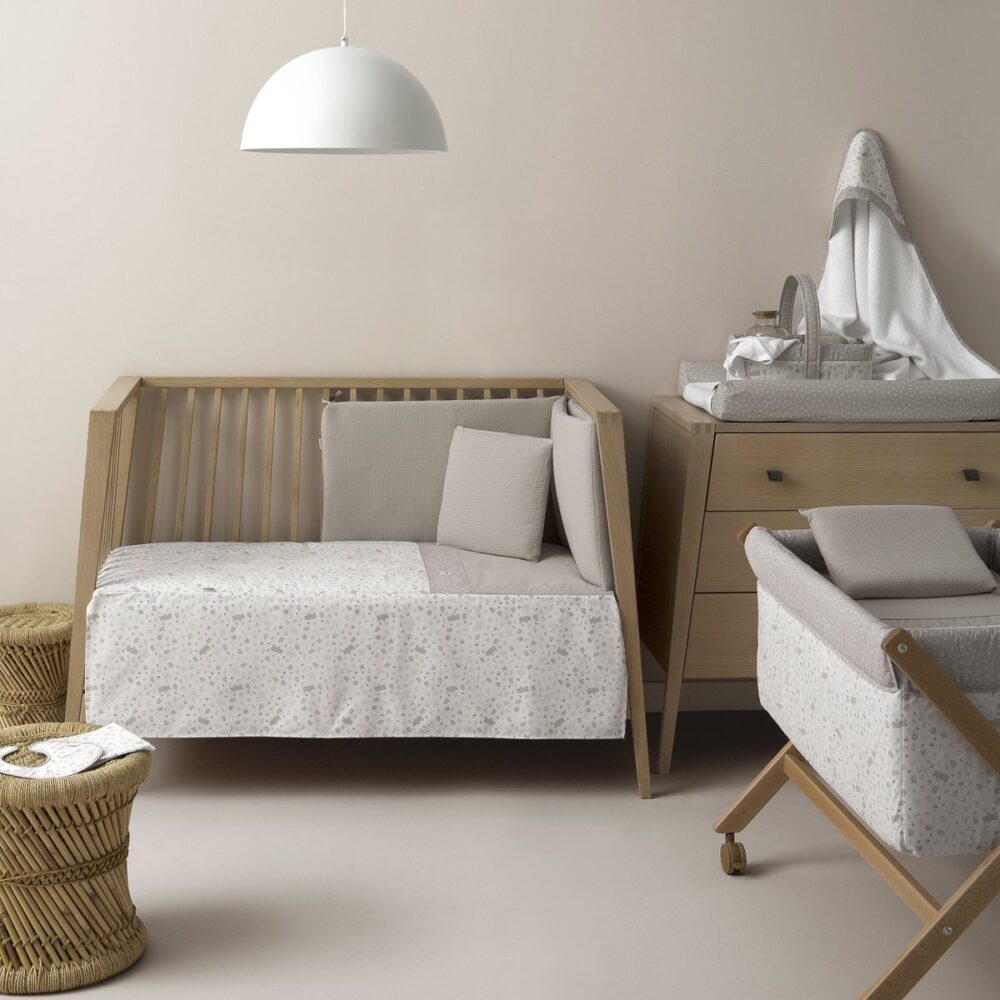Minicuna Tijera Madera Abete Beige/Bco 55X87X74 Cm Cambrass - Imagen 4