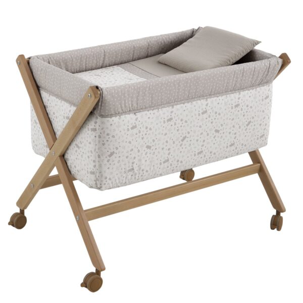Minicuna Tijera Madera Abete Beige/Natural 55X87X74 Cm Cambrass