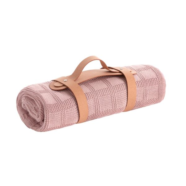 Manta Punto Bamboo 80X100X1 Cm Squares Blush Cambrass