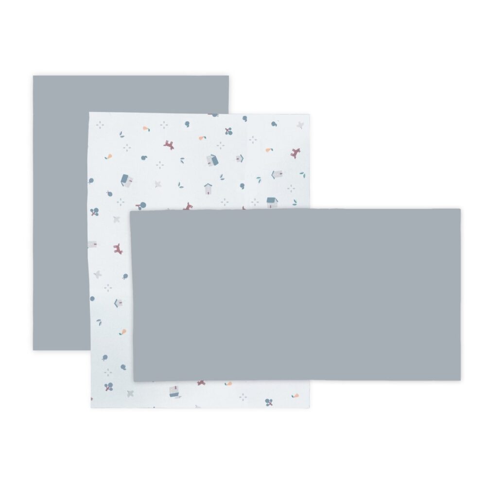 Sabana Cuna 3 Pcs (Cuna 60) 60X120X1 Cm House Azul Cambrass