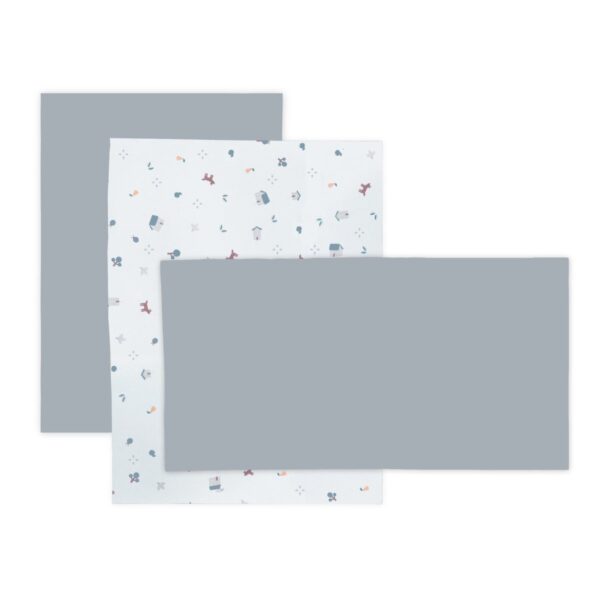 Sabana Cuna 3 Pcs (Cuna 60) 60X120X1 Cm House Azul Cambrass