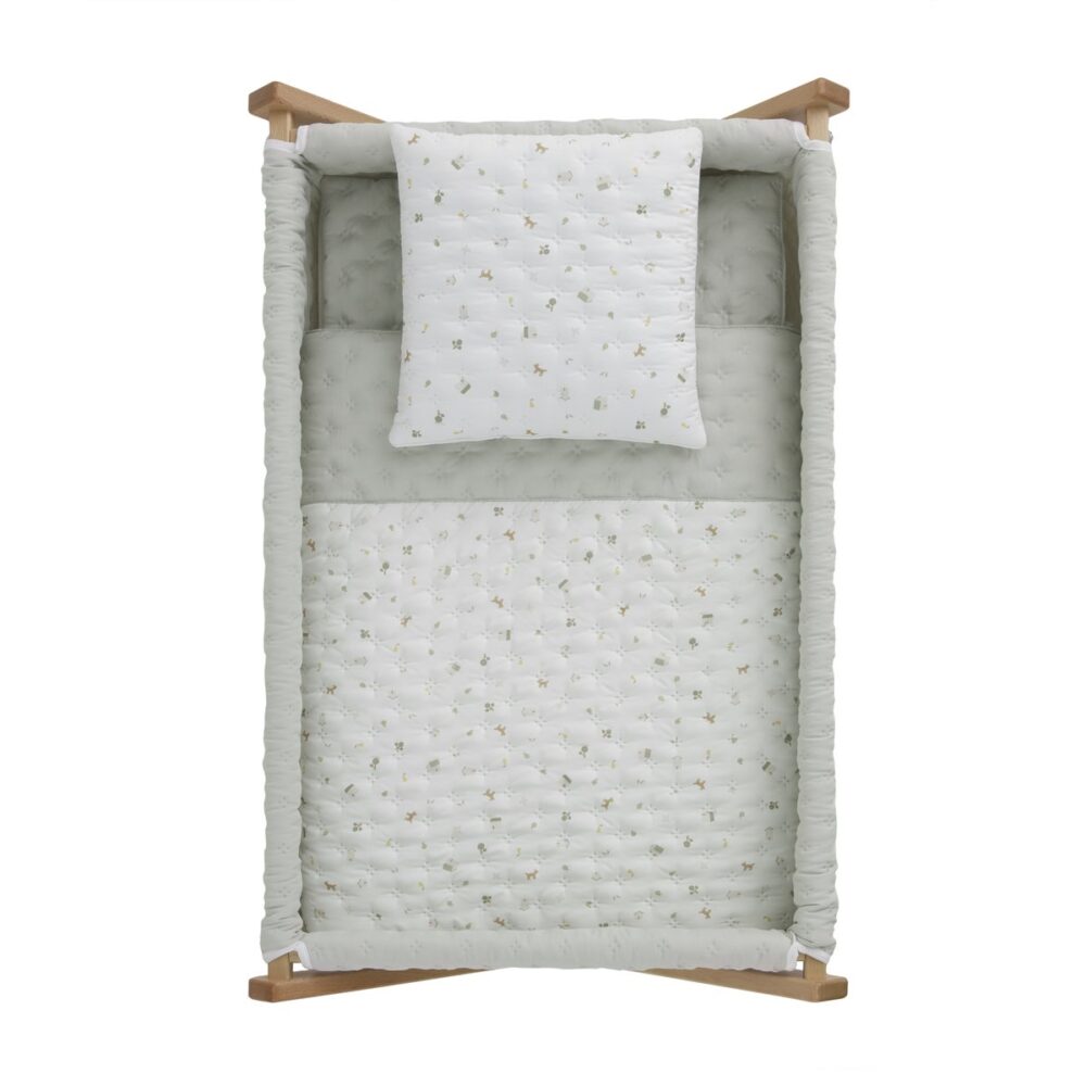 Minicuna Tijera Madera House Mint/Natural 55X87X74 Cm Cambrass - Imagen 3