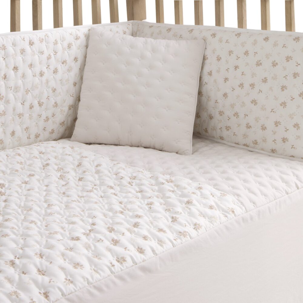 Jgo 2 Pcs.Colcha I-V. Cuna 60 Branch Beige 60X120X3 Cm Cambrass - Imagen 2