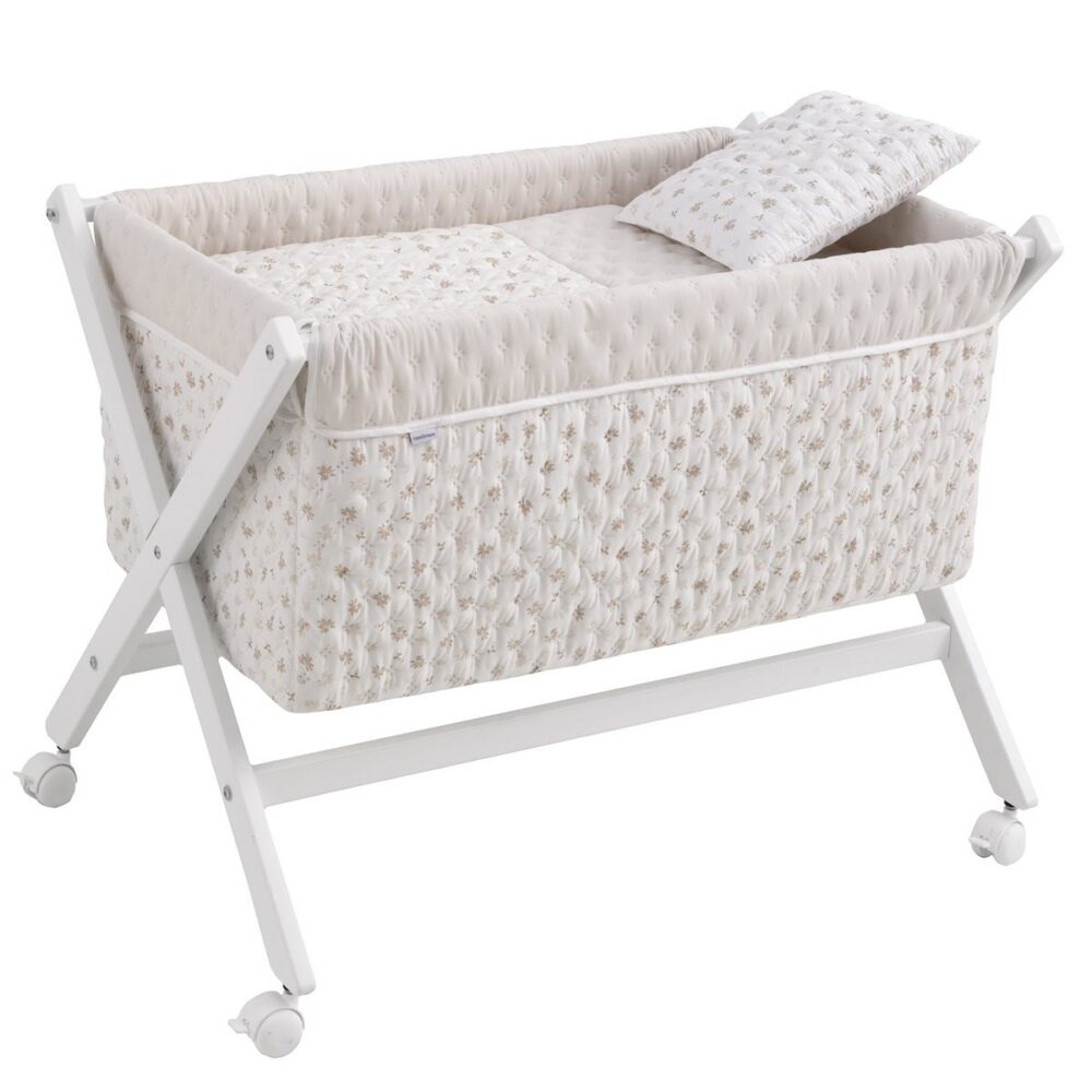 Minicuna Tijera Madera Branch Beige/Bco 55X87X74 Cm Cambrass