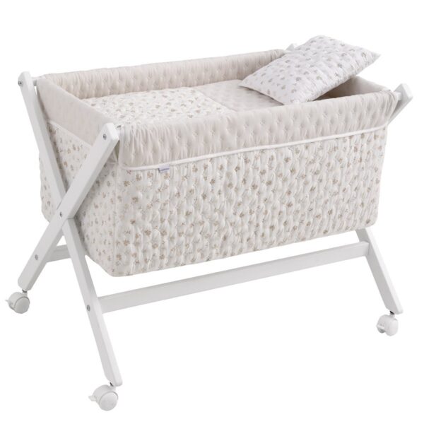 Minicuna Tijera Madera Branch Beige/Bco 55X87X74 Cm Cambrass