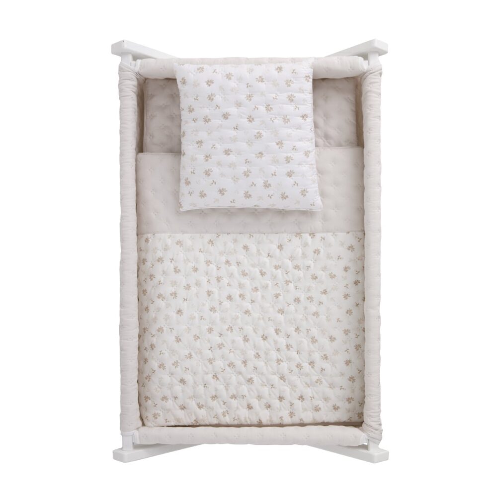 Minicuna Tijera Madera Branch Beige/Bco 55X87X74 Cm Cambrass - Imagen 3