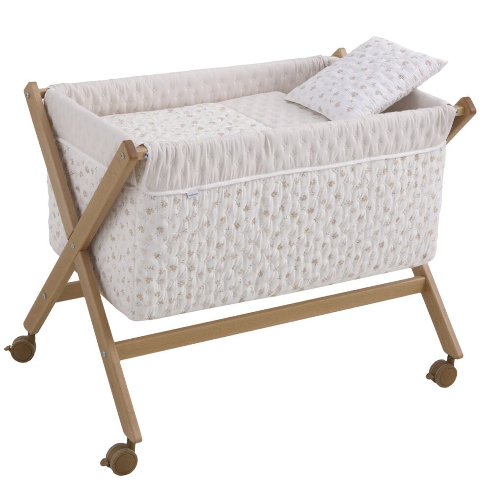 Minicuna Tijera Madera Branch Beige/Natural 55X87X74 Cm Cambrass
