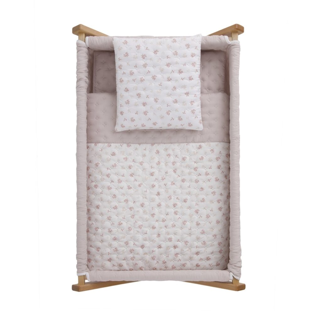 Minicuna Tijera Madera Branch Rosa/Natural 55X87X74 Cm Cambrass - Imagen 3