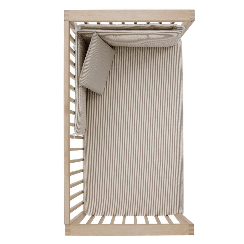 Jgo 2 Pcs.Colcha I-V. Cuna 60 Derby Beige 60X120X3 Cm Cambrass - Imagen 3