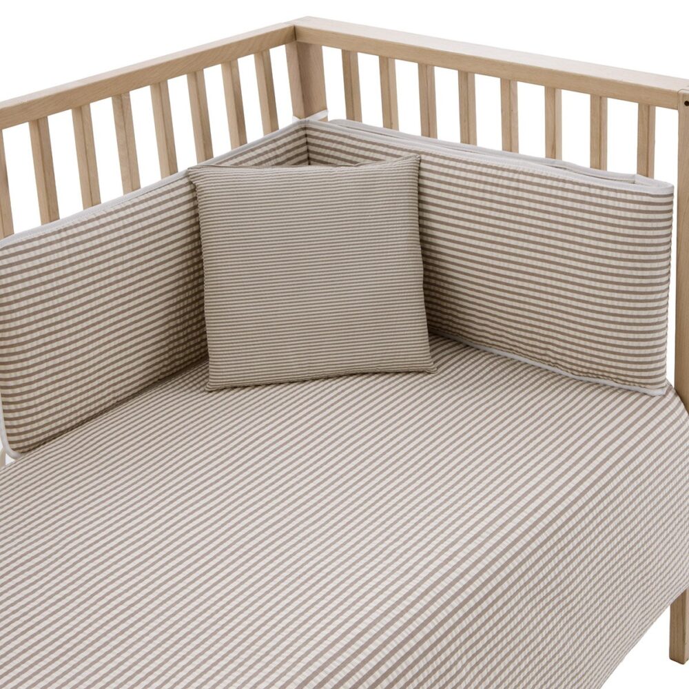 Jgo 2 Pcs.F.Nordica Cuna 60 Derby Beige 100X140X3 Cm Cambrass - Imagen 2