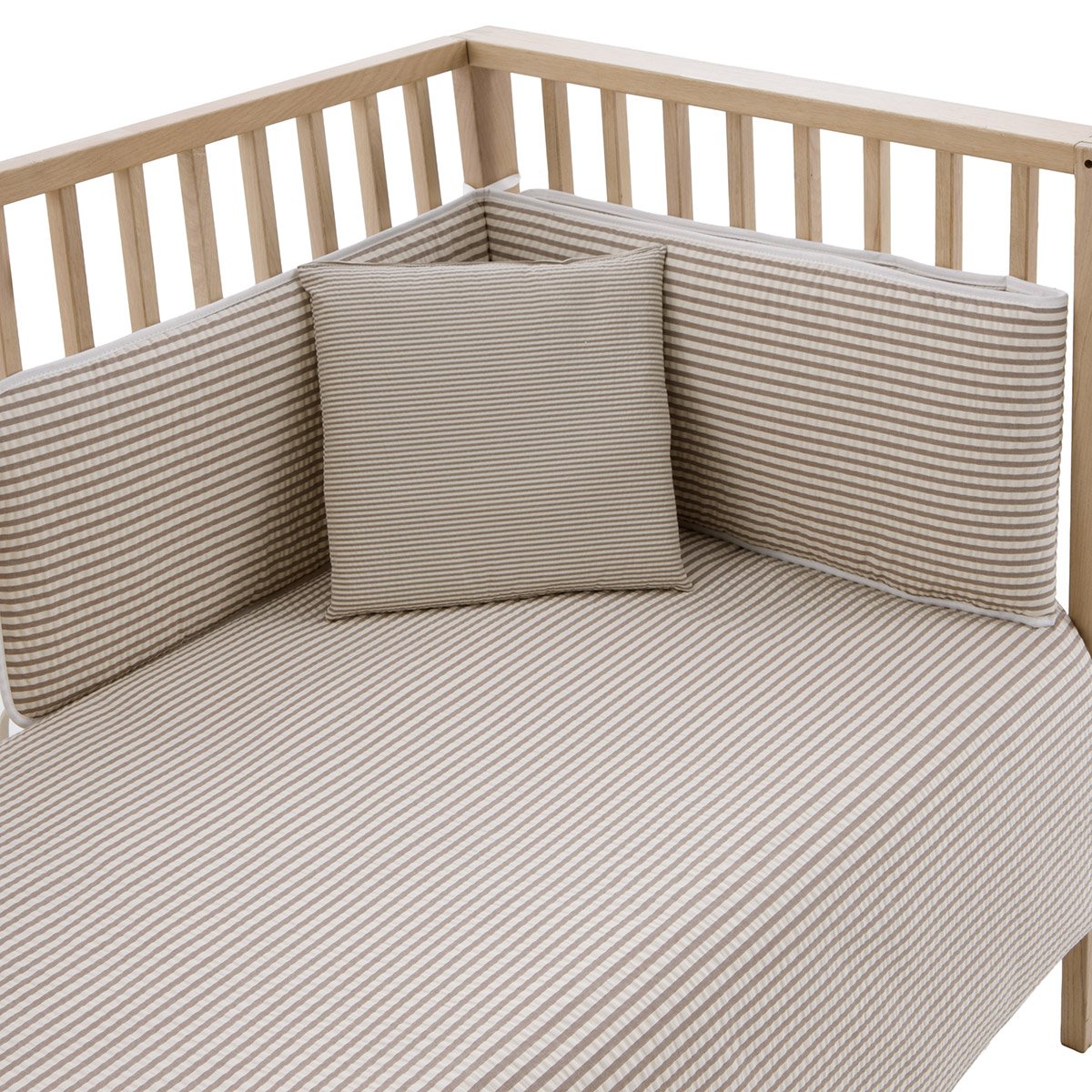 Jgo 2 Pcs.F.Nordica Cuna 70 Derby Beige 110X170X3 Cm Cambrass - Imagen 2